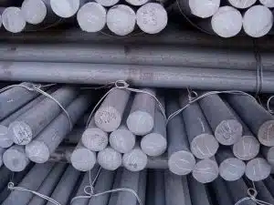 Bundles of grinding steel rods stacked together, commonly used in rod mills for ore processing, cement manufacturing, and mineral grinding.