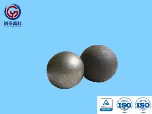 High-quality ball grinding media produced by Shandong Gangyan Grinding Ball Co., Ltd., designed for optimal ball mill performance