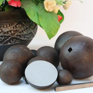 Forged and cast steel grinding balls for mining and cement (cut section sample)