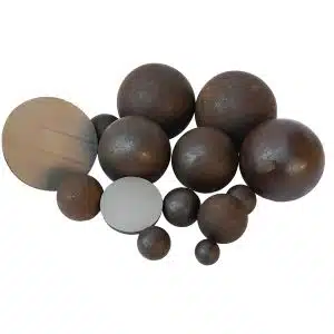 Forged grinding balls from 1 to 6 inches for mining ball mills and SAG mills