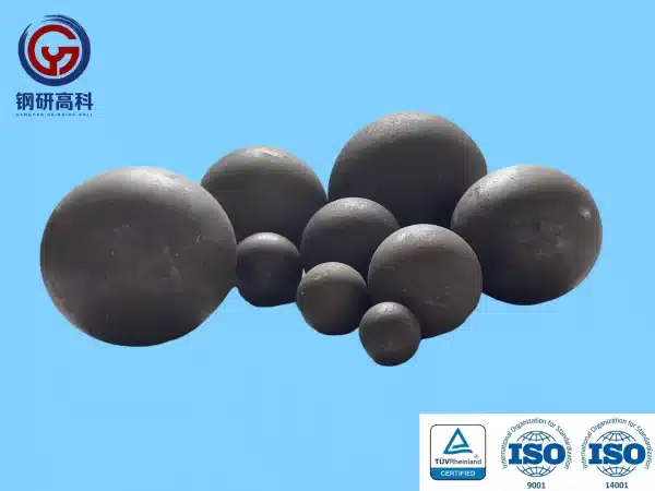 Grinding media in ball mill, premium steel balls from Shandong Gangyan designed to improve milling efficiency and performance