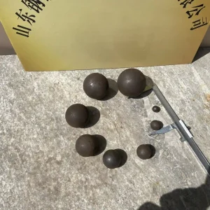 High carbon forged steel grinding balls on inspection table