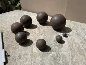 Hot rolled steel balls for grinding mills, offering high wear resistance and impact toughness for industrial applications in mining, cement, and power generation.